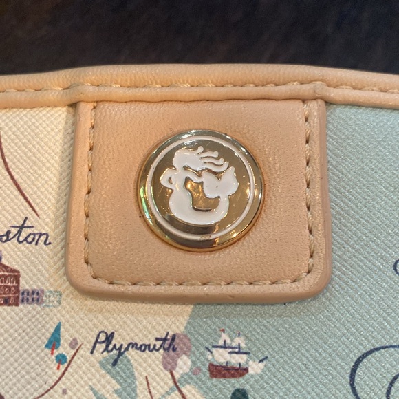 Spartina 449 Snap Wallet Northeastern Harbors Map W 2 zips, 15 card slots EUC - Picture 3 of 14